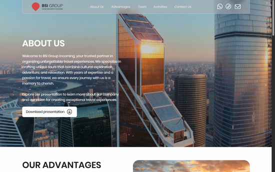 Создание портала для въездного туризма — BSI Group Incoming